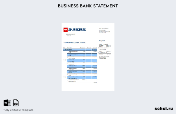 цифровая загрузка BCEE Luxembourg Bank, выписка по счету фирмы, шаблон в формате